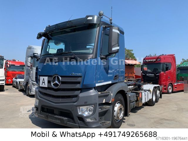 Camion benne à bras amovible MERCEDES-BENZ Antos 2542 M LL *Retarder/Hiab-XR21S56/Lenk+Lift