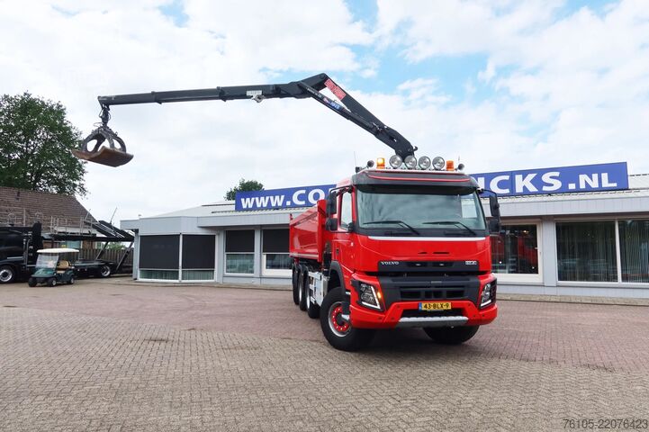 Autogru Volvo FMX 420 Kipper+Kraan H.M.F. 1943Z2 Rotor+Grijper