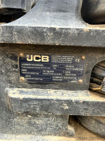 Mini ekskavatorius JCB 65R-I
