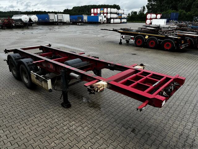 Trasporto di container Krone 2-assig 20FT chassis, BPW + trommel, luchtverin...