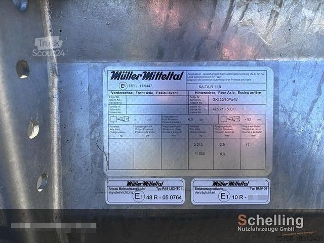 Üç yöne devirmeli römork MÜLLER-MITTELTAL Tandem-3-Seiten-Kipper KA-TA-R 11,9