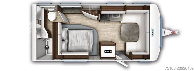 Rulotă FENDT Diamant 560 DW Modell 2026 / 2000 kg / Geneve
