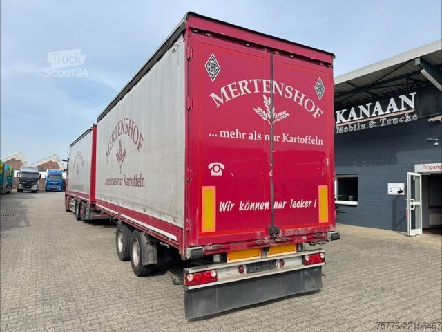 Open trailer with tarp ACKERMANN-FRUEHAUF Z-PA 11.9/7.4E  Tandem Anhänger TÜV NEU