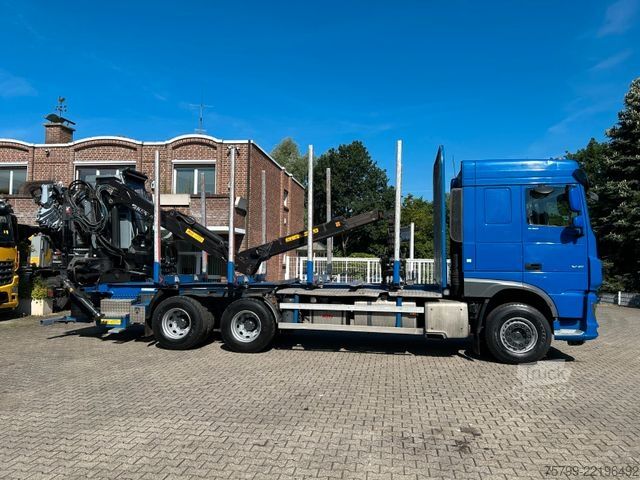 Autocarro forestale DAF XF 530 Plattform Kesla Kran Typ 2112 +Kabine