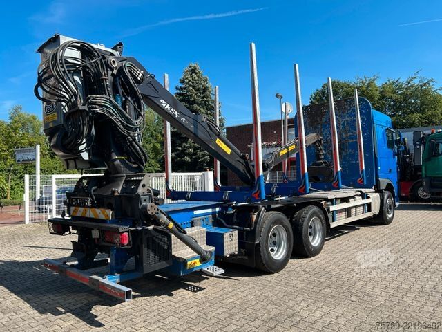 Autocarro forestale DAF XF 530 Plattform Kesla Kran Typ 2112 +Kabine