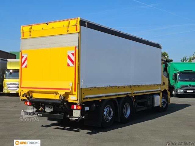 Plattewagen met zeil MERCEDES-BENZ 2546 L ACTROS Schiebeplane Schiebeverdeck LBW