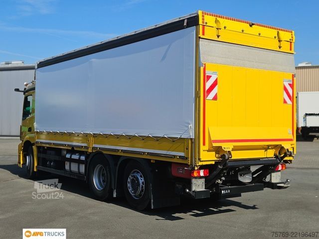 Plattewagen met zeil MERCEDES-BENZ 2546 L ACTROS Schiebeplane Schiebeverdeck LBW