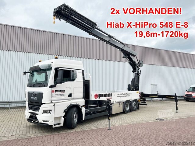 Autolaadkraan MAN TGX 26.510 6x2-4 LL CH TGX 26.510 6x2-4 LL, Kran Hiab X-HiPro 548 E-8, Lenk-/Liftachse, TwistLock 20Fuß, Funk, Retarder