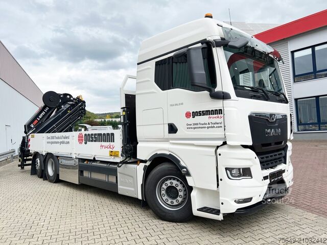 Autolaadkraan MAN TGX 26.510 6x2-4 LL CH TGX 26.510 6x2-4 LL, Kran Hiab X-HiPro 548 E-8, Lenk-/Liftachse, TwistLock 20Fuß, Funk, Retarder