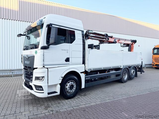 Grue montée sur camion MAN TGX 26.470 6x2-4 BL TGX 26.470 6x2-4 BL, Lenk-/Liftachse, Retarder, Navi, Heckkran Atlas AK 170.2-A12