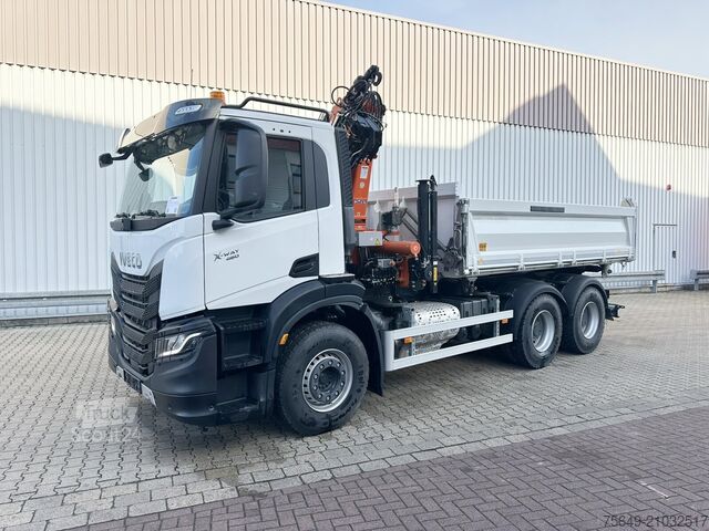Grue à tour Iveco-Magirus X-Way AD300X46Z 6x4 X-Way AD300X46Z 6x4 mit Kran Atlas AK 206.4E-A2, Funk