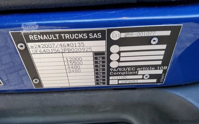 انزلاق القماش المشمع Renault D 240.12 07-BVF-2 - LOW P4x2 - LAADBAK SCHUIFZE...