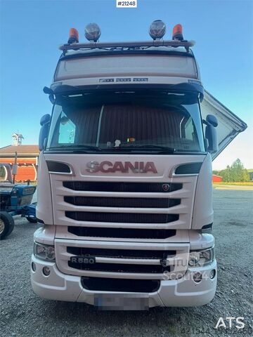 čemodāns Scania R580 6x2 Wood chip truck w/ 2-way tipper. Delivere