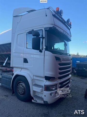 čemodāns Scania R580 6x2 Wood chip truck w/ 2-way tipper. Delivere