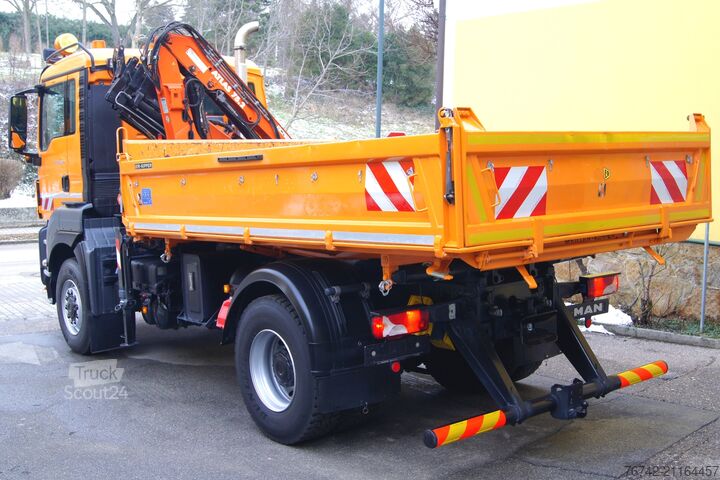 Gru montata su autocarro MAN TGS 18.320 BL 4x4 / ATLAS 75.2 / MEILLER / Winterdienst