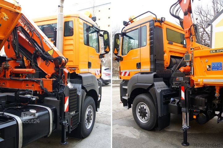 Gru montata su autocarro MAN TGS 18.320 BL 4x4 / ATLAS 75.2 / MEILLER / Winterdienst