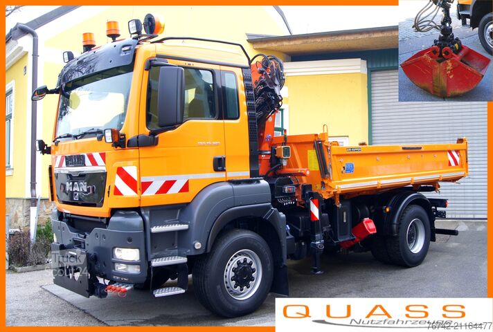 Autocarro ribaltabile MAN TGS 18.320 BL 4x4 / ATLAS 75.2 / MEILLER / Winterdienst