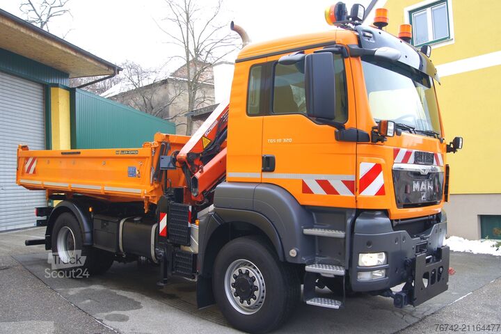 Autocarro ribaltabile MAN TGS 18.320 BL 4x4 / ATLAS 75.2 / MEILLER / Winterdienst