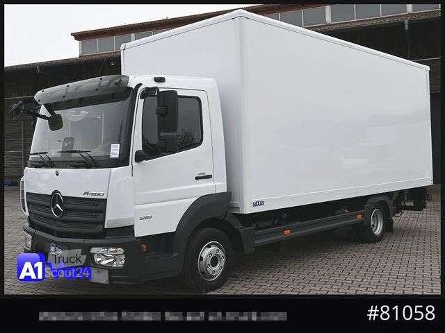 Furgoneta caja MERCEDES-BENZ Atego 818 Koffer, LBW, Klima, Luftfederung, Automatik