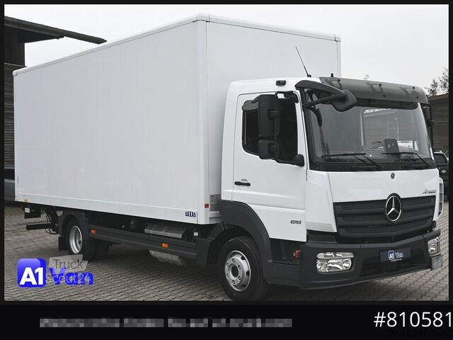 Furgoneta caja MERCEDES-BENZ Atego 818 Koffer, LBW, Klima, Luftfederung, Automatik