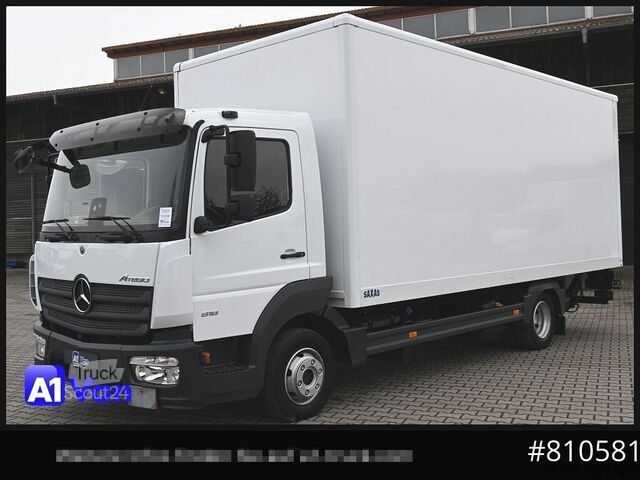 Furgoneta caja MERCEDES-BENZ Atego 818 Koffer, LBW, Klima, Luftfederung, Automatik
