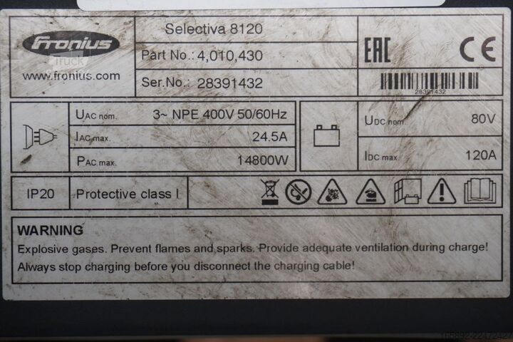 Baterija za viljuškar FRONIUS Selectiva 8120 80V/120A
