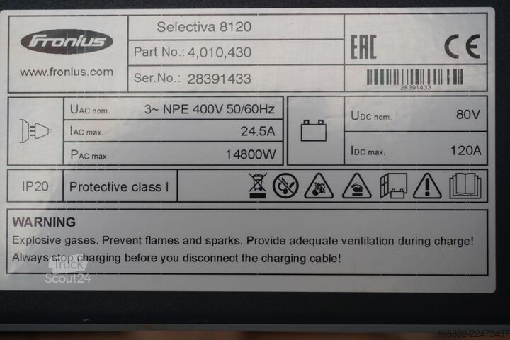 بطارية رافعة شوكية FRONIUS Selectiva 8120 80V/120A