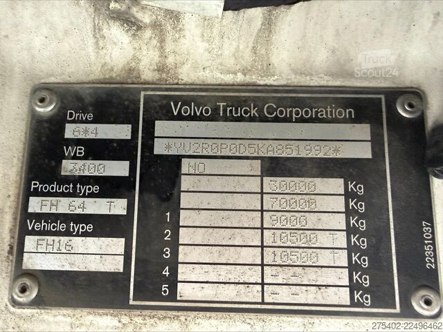 Standard-SZM Volvo FH 16.750 6X4T/ FULL AIR/ RETARDER/ LIFTING AXLE