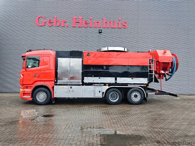 Saugfahrzeug Scania R500 V8 6x2 Müller Canalmaster CMF 170KT 10.000...