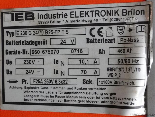 šakinio krautuvo baterija IEB Filon FUTUR E 230 G 24770 B25-FP T S