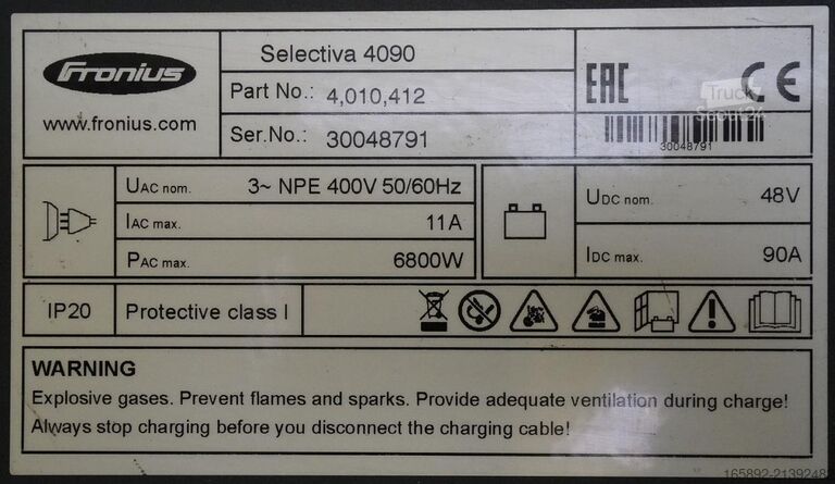 Gaffeltruckbatteri FRONIUS Selectiva 4090