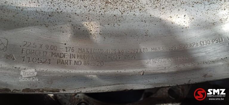 Rad Diversen Occ set van 6 22.5x9.00 Alcoa velgen