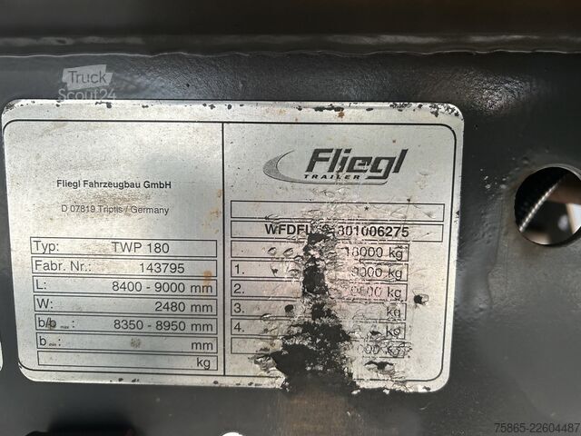 Koffer Fliegl TWP180 LZV Wipkar / Mid Axle Trailer / Trailer ...