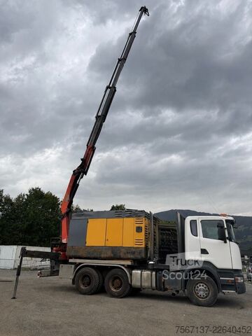 رافعة مثبتة على شاحنة SCANIA R500 6X4 PK 20002 ATLAS COPCO LUFTKOMPR.