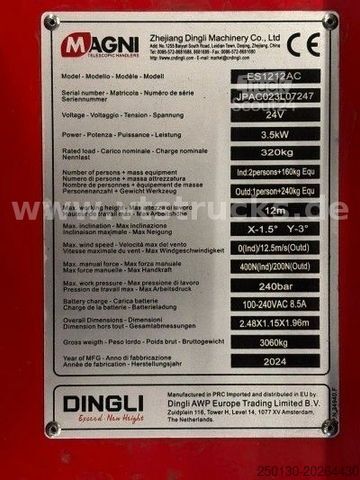 Plataforma de trabajo MAGNI Magni ES1212AC 12m Scherenbühne elektrisch 6x