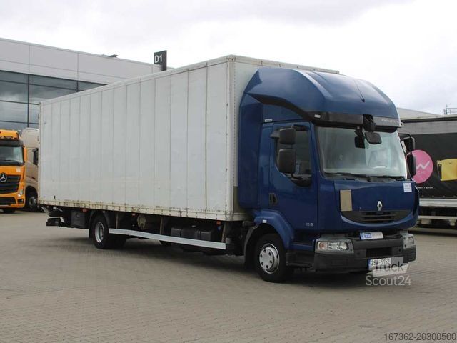 Kastes kravas automašīna RENAULT MIDLUM 220, TAIL LIFT, EURO 5