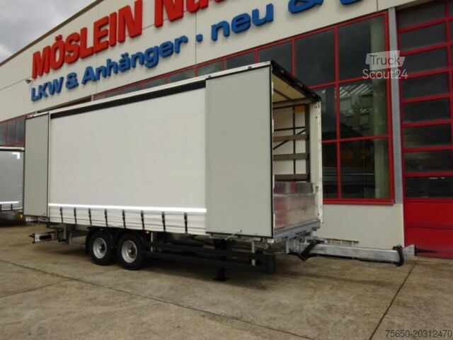 Open aanhangwagen met zeil Möslein TPW 105 D Schwebheim  Tandem- Planenanhänger Durchladen
