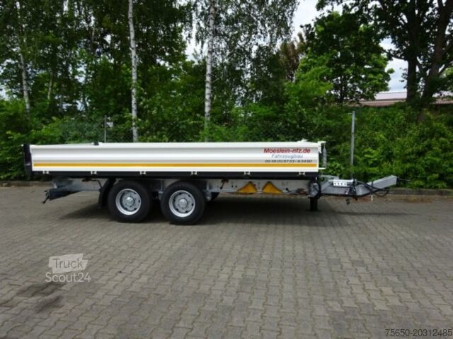 Kiepaanhangwagen Möslein TTD 11 Weiß  neuer Tandem 3- Seitenkipper Tieflader-- Neufahrzeug --