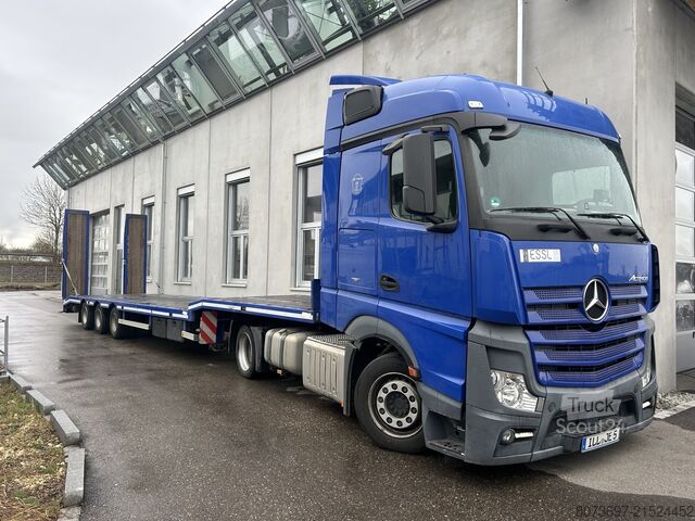 Actros Lowliner + porte-engins HRD, 252 000 km Mercedes-Benz Actros 1842