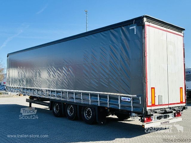 Open semitrailer with tarp Schmitz Cargobull Curtainsider Mega Getränke