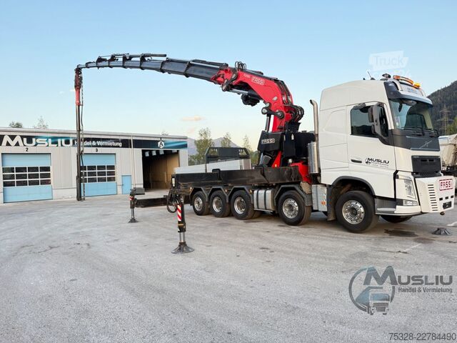LKW mit Pritsche (offen) VOLVO FH 540 10X4 Pritsche + SZM FASSI F2150RAL.2 51m