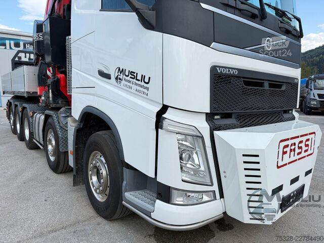 LKW mit Pritsche (offen) VOLVO FH 540 10X4 Pritsche + SZM FASSI F2150RAL.2 51m