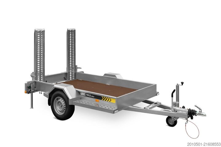 Aanhangwagen voor zwaar materieel PKW-Anhänger Baumaschinenanhänger Auffahrrampe NEU