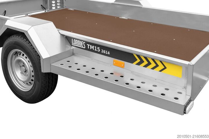 Aanhangwagen voor zwaar materieel PKW-Anhänger Baumaschinenanhänger Auffahrrampe NEU