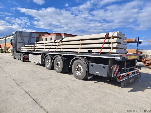 Oplegger met vlakke laadvloer Web Trailers 