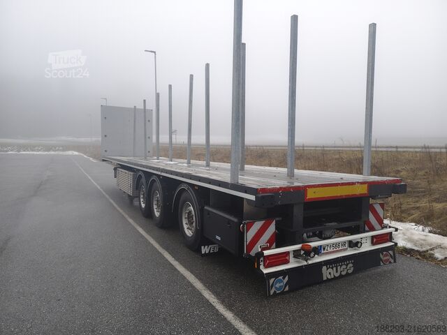 Oplegger met vlakke laadvloer Web Trailers 