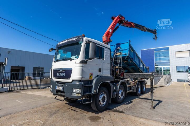 Kipper mit Kran MAN TGS 35.360 BB+ BIBENNE+HMF 18T/m+2EXT