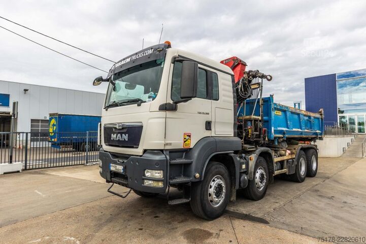 Kipper mit Kran MAN TGS 35.360 BB+ BIBENNE+HMF 18T/m+2EXT