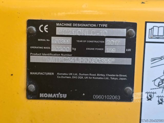 Excavatrice à chaînes KOMATSU PC 290 NLC-10 * MONOBLOCK *