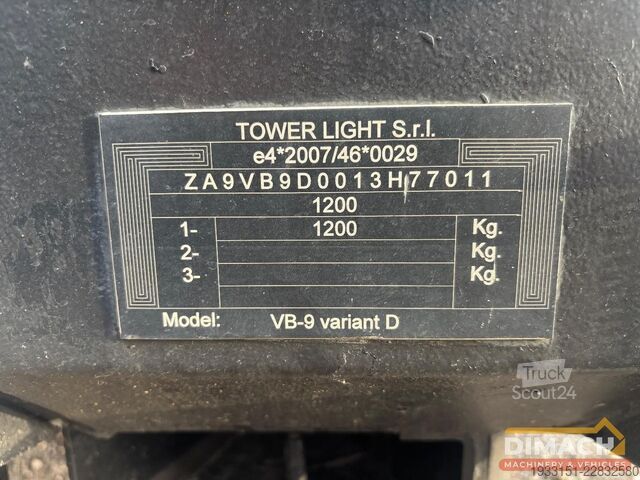 Šviesos bokštas Tower Light VB9 lichtmast 9 meter LED - Honda 4 takt benzin...
